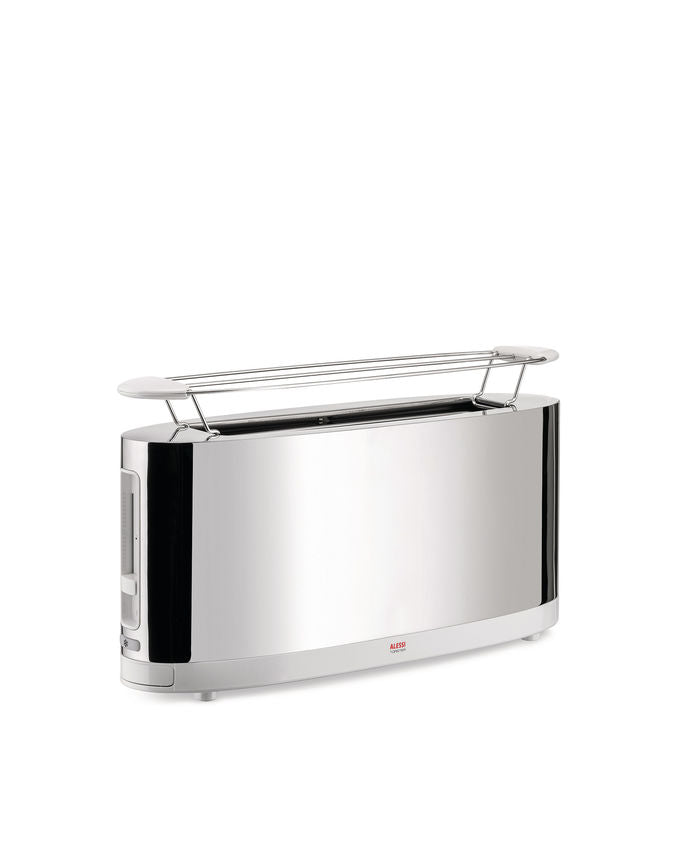 Alessi Toaster with Bun Warmer Rack White