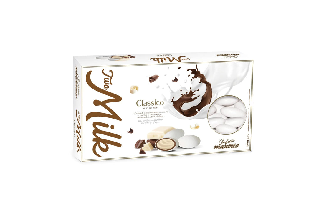 Maxtris Sugared Almonds Two Milk CLassico White 1 Kg