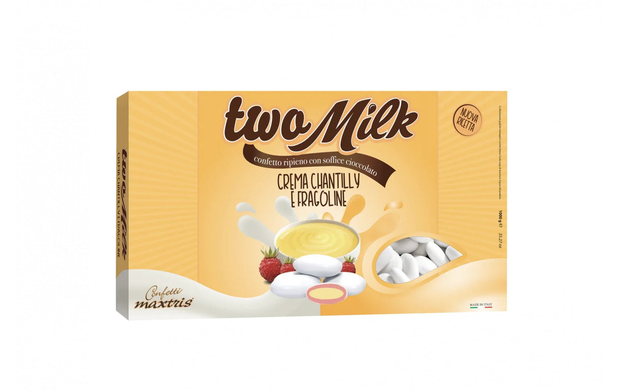 Maxtris Confetti Two Milk Chantilly Cream and Strawberries 1 Kg