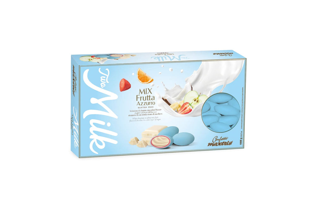 Maxtris Sugared Almonds Two Milk Mix Fruit Blue 1 Kg