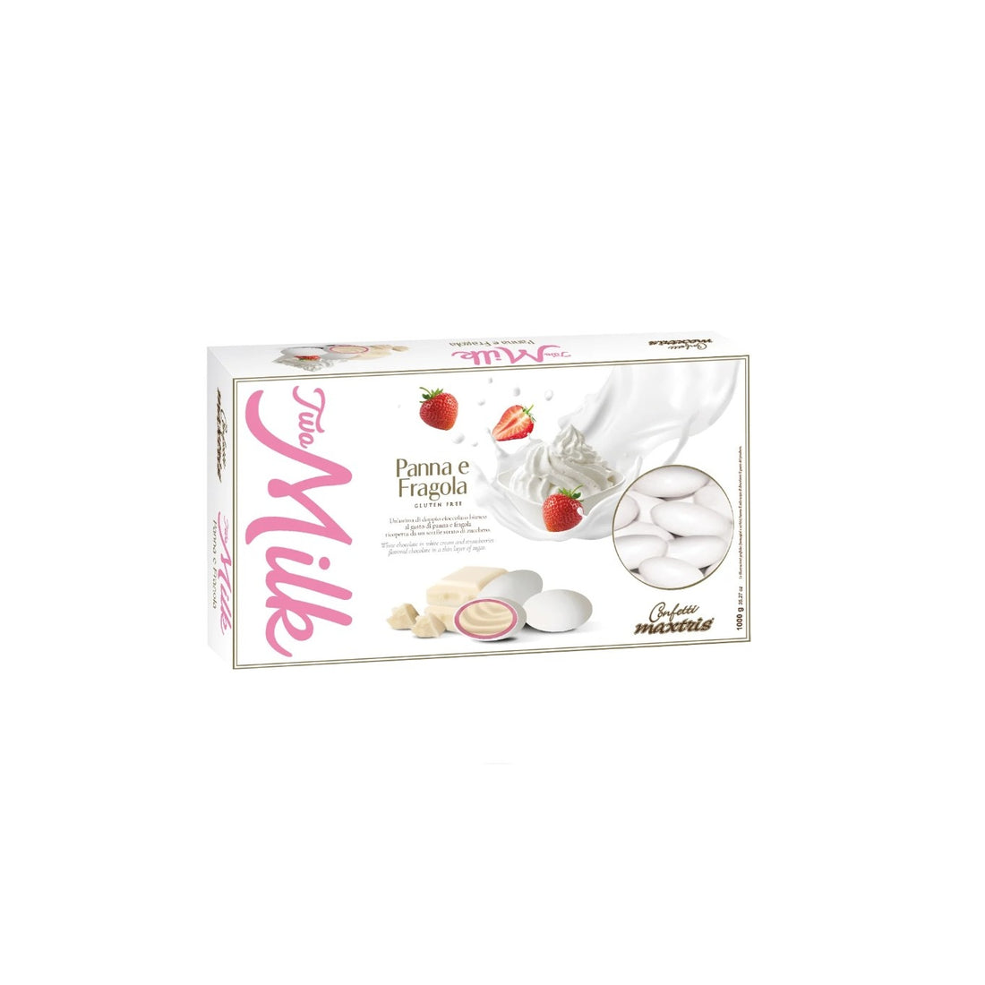 Maxtris Sugared Almonds Two Milk Cream and Strawberry 1 Kg