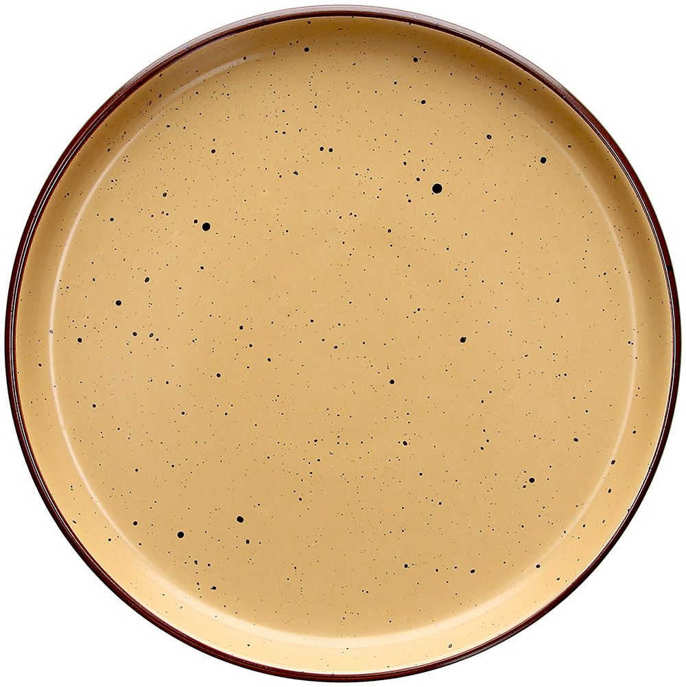 Tognana Urban Bruges Dessert Plate in Stoneware Ochre Ø20.5xH2.5 cm – Elegant Stoneware Small Plate for Desserts and Fruits