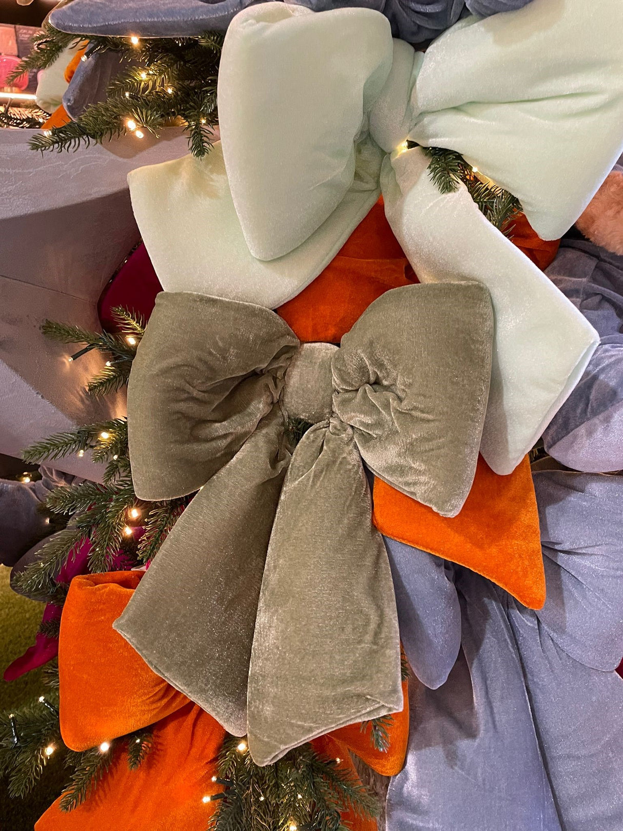 ARPIMEX Christmas Bow Velvet 30 Cm Light Green