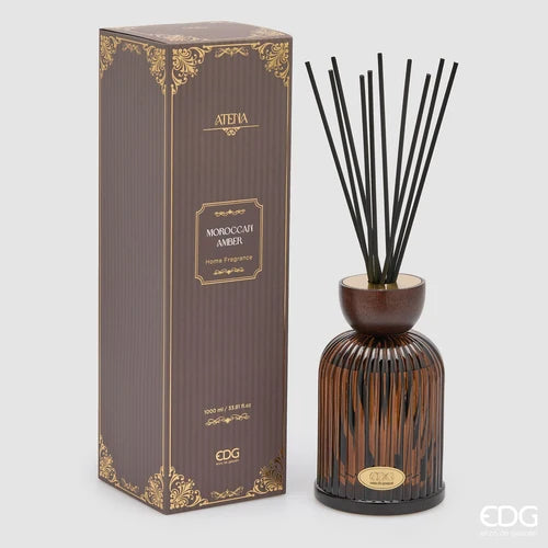 EDG Enzo De Gasperi Profumatore Bottiglia Atena Moroccan Amber H20 Ø11 cm – Profumo per Ambiente