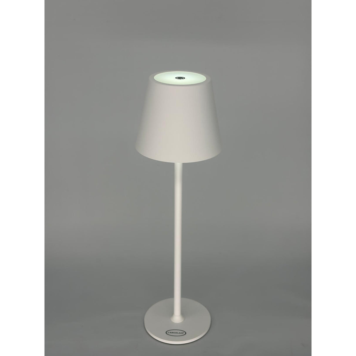 L'Arcolaio Rechargeable Touch LED Lamp H 38 Cm 10 x 10 Cm IP54 Round Pro White