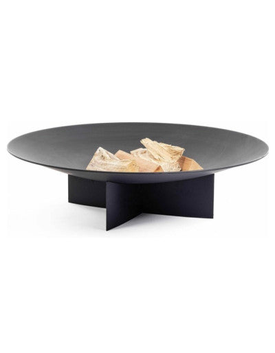 Bizzotto Nebraska Round Black Fire Pit D100x27H for Outdoor