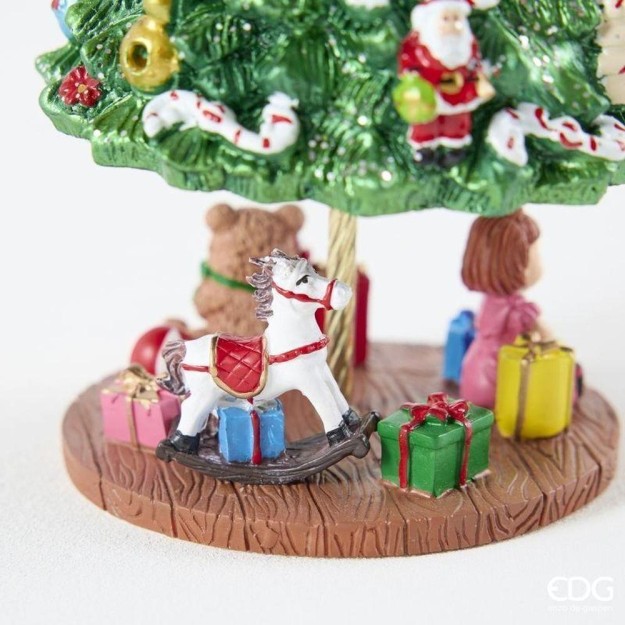 EDG Enzo De Gasperi Christmas Musical Pine H.18 Green