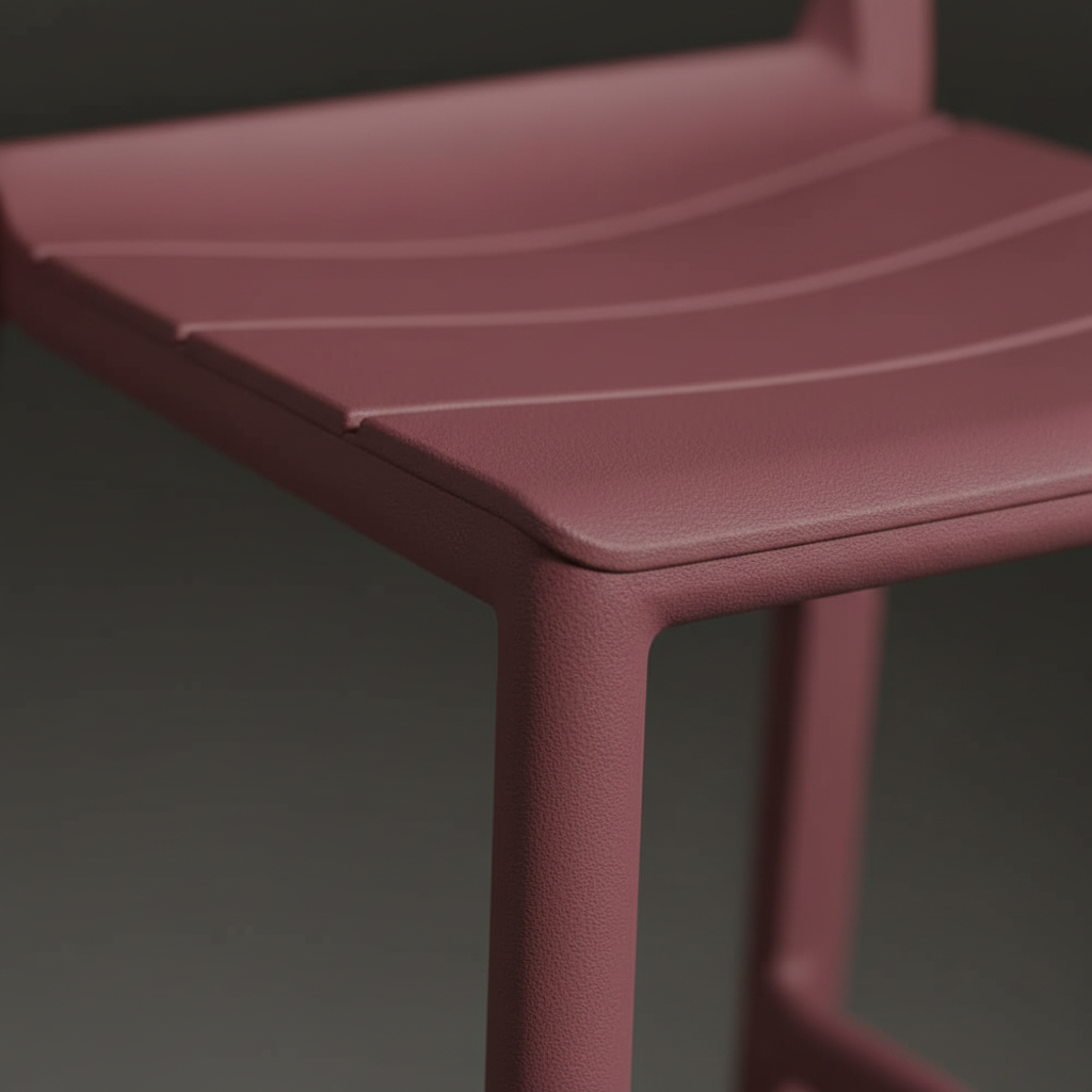 Cassia Stool Burgundy Material Detail Close-up