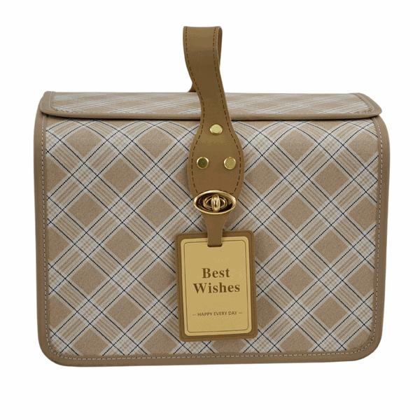 The Vintage Brown Rectangular Large Sewing Box 28.8x20.7x20 cm