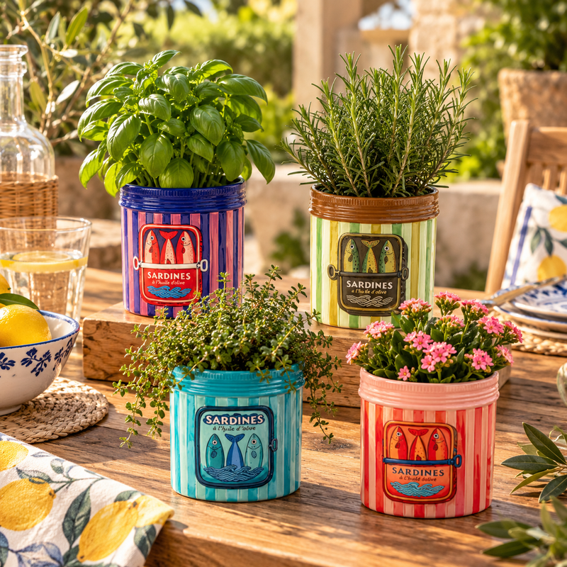 Ad Trend Algio Vaso Decorativo in Ceramica Ø 11 x H 13 cm – Vaso per Fiori e Arredo Casa, Modelli Assortiti 1 Pz