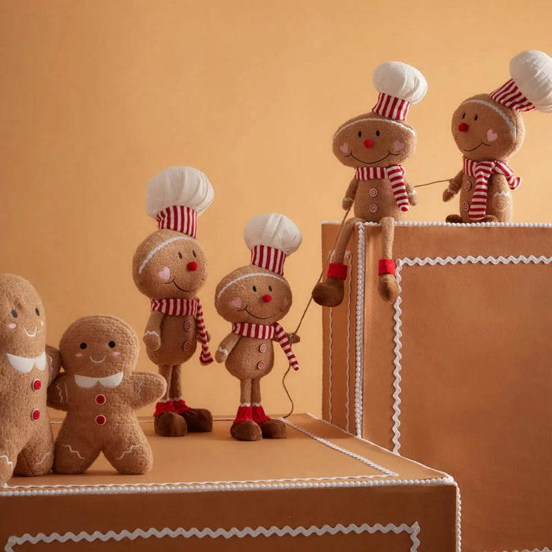 EDG Enzo De Gasperi Christmas Decoration Marzipan H 32 Cm 28 x 12 Cm Brown
