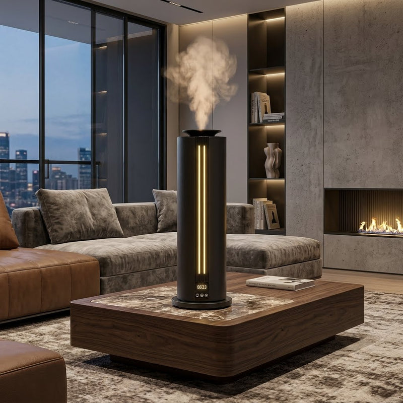 DESSENZE High-Pressure Fragrance Diffuser Tower Light Anthracite Grey – Red Berries Room Diffuser