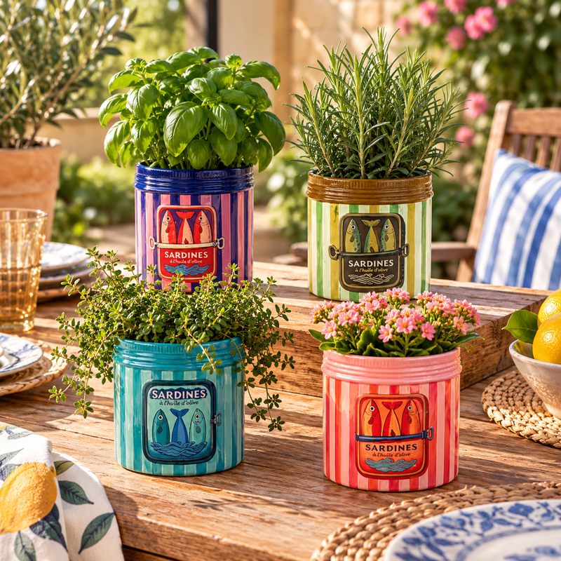 Ad Trend Algio Vaso Decorativo in Ceramica Ø 10,5 x H 11 cm – Vasetto per Fiori e Arredo Casa, Modelli Assortiti 1 Pz