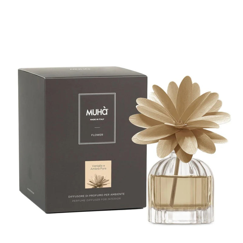Muhà Flower Perfume Diffuser 60ml Vanilla & Pure Amber