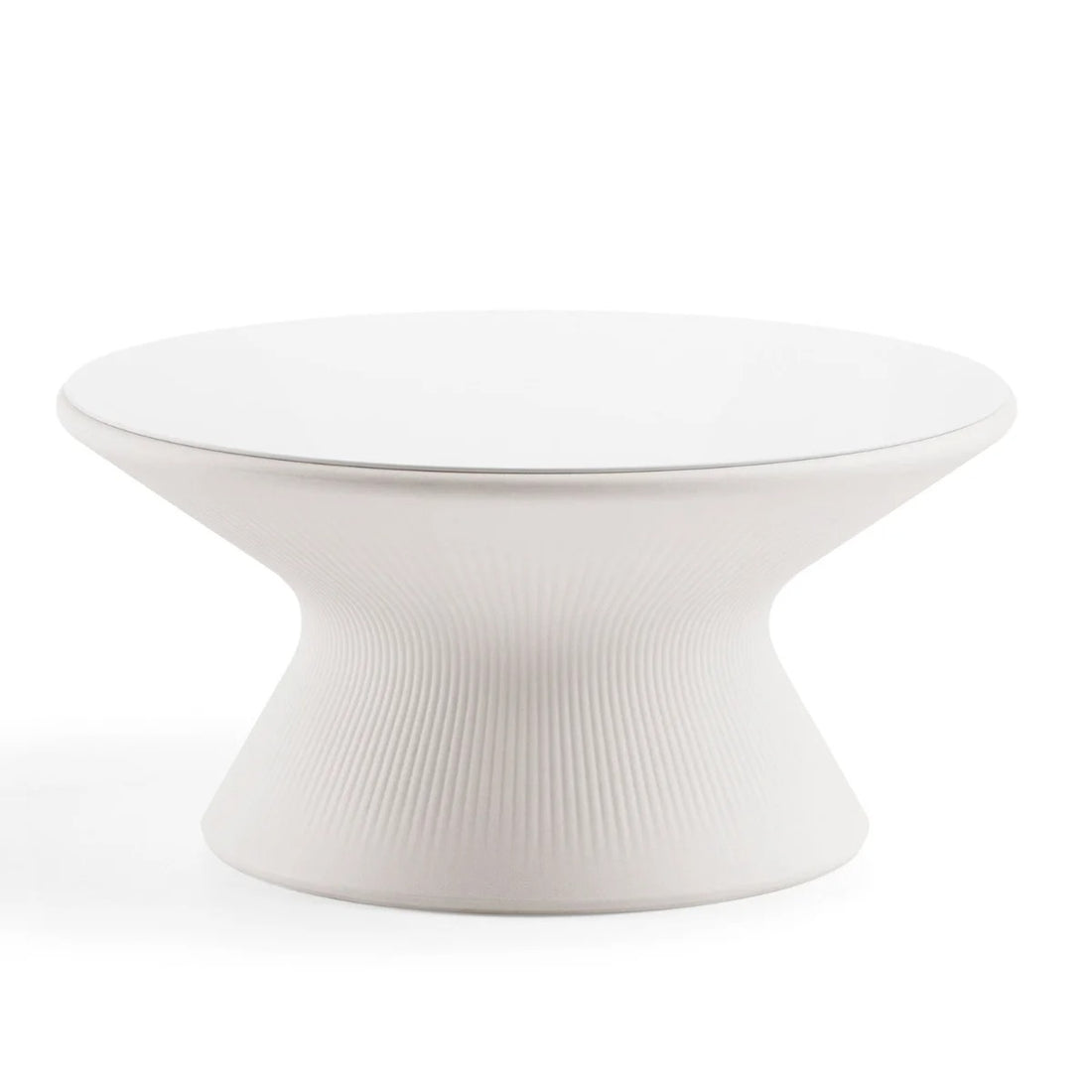 Plust Fade Coffee Table White Stone Polyethylene
