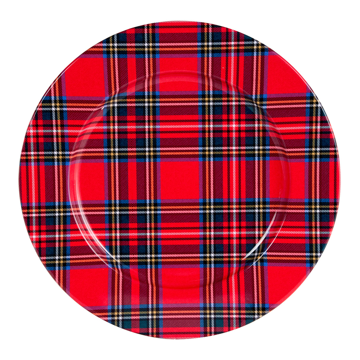 arpimex arpimex piatto decorativo tartan di natale d 33 cm metallo rosso ean 8018318555114