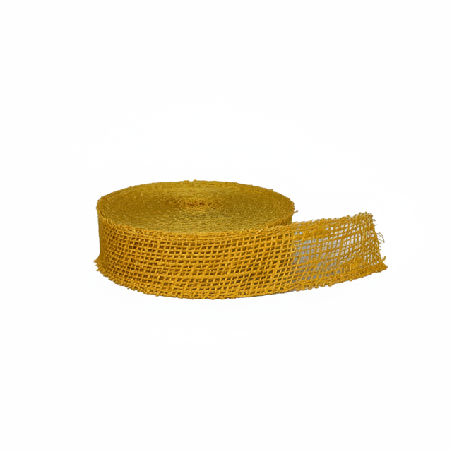 Allestisci con vivacità il nastro Arpimex Juta Giallo 35 mm × 18 mt. Perfetto per bomboniere, cerimonie e packaging rustico. ean 8018318258367