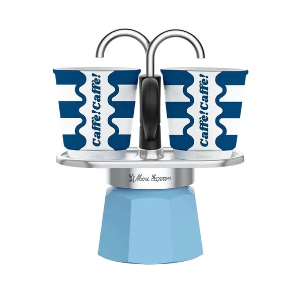 bialetti bialetti set mini moka express con 2 tazzine azzurro ean 8006363043793
