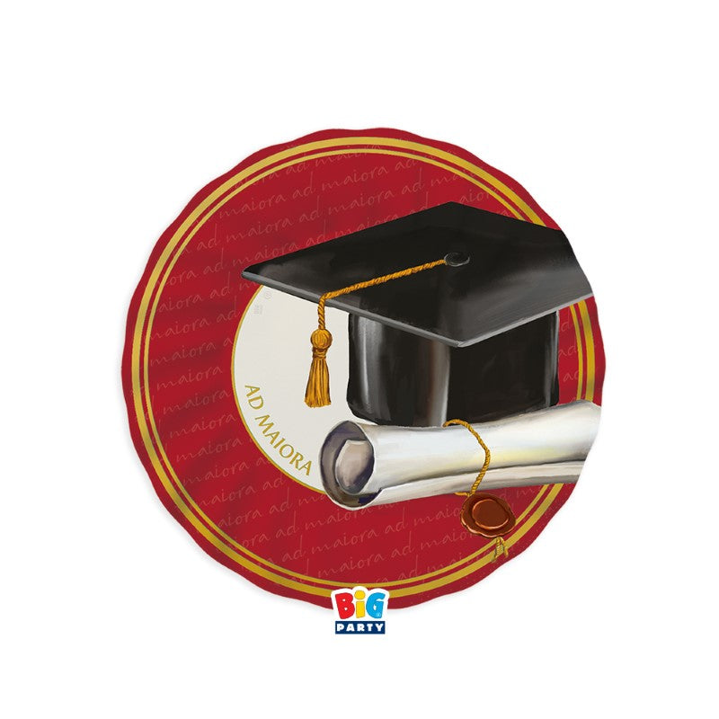 big party big party piatti carta laurea ad maiora d 20 cm cf 6 pz rosso ean 8020834761702