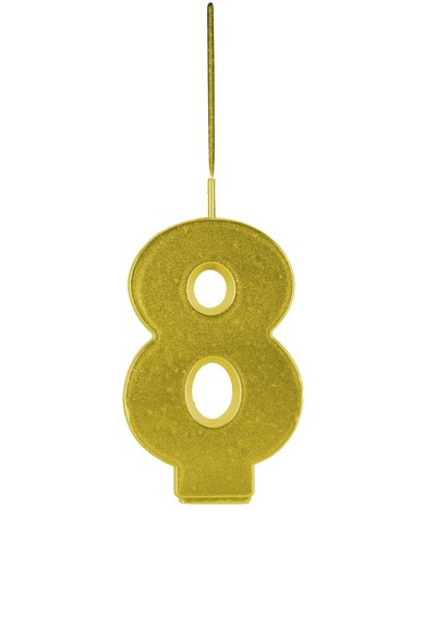 bigiemme bigiemme candela magic number nr 8 doppio uso scintillante e fiamma h 68 cm oro ean 8006941092151