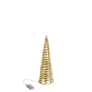 bizzotto bizzotto cono di natale kinsey 30 microled h 60 cm d 16 cm classic oro ean 8051836740525