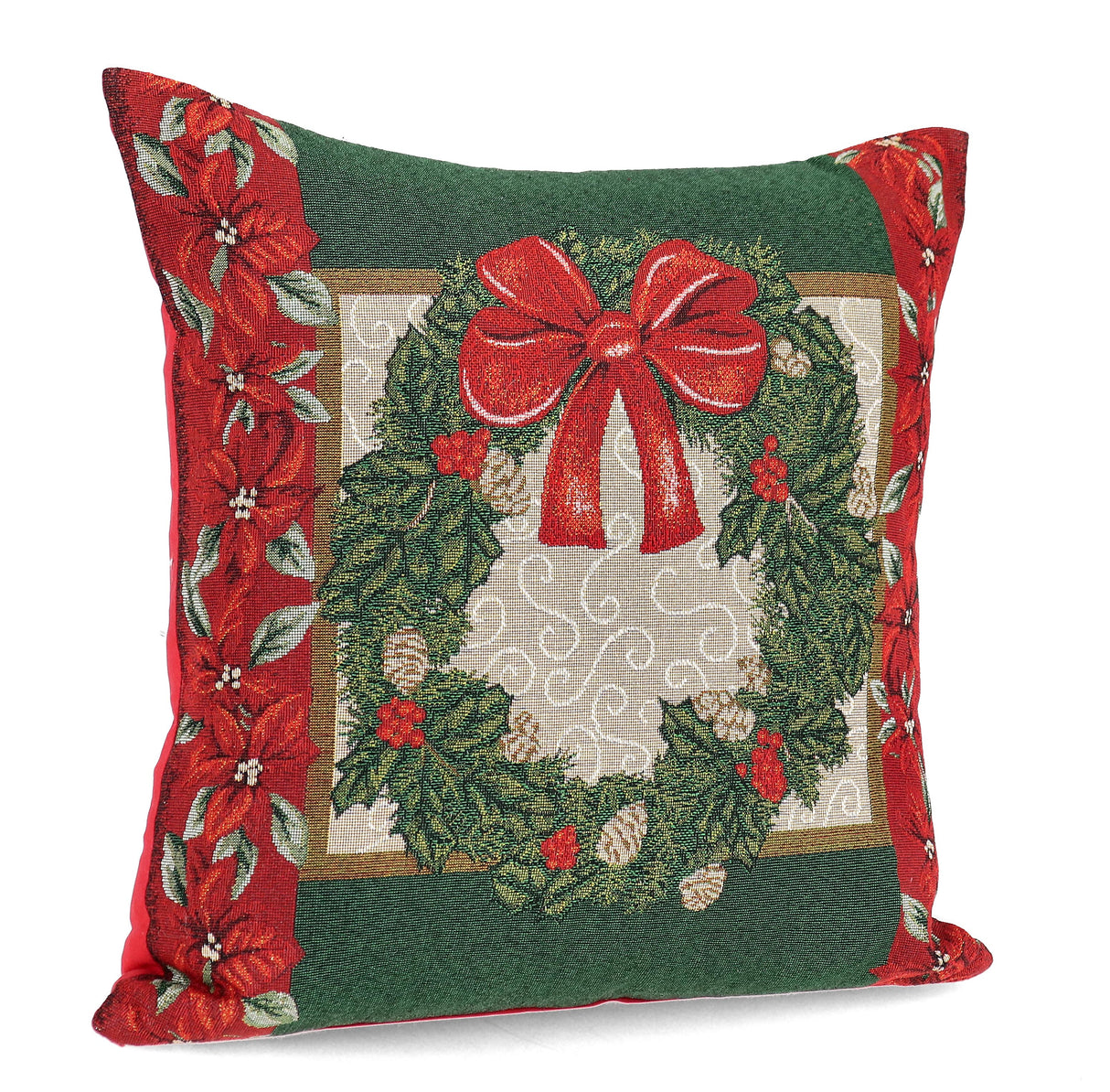 bizzotto bizzotto fodera cuscino coronet di natale 45 x 45 cm verde ean 8051836733220