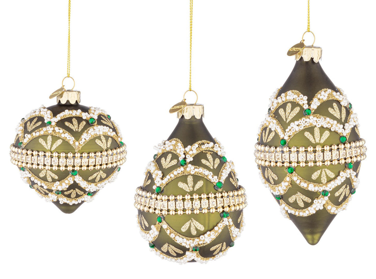 bizzotto bizzotto pendaglio di natale beloved vetro verde ass con brillanti e perle 1 pz ean 8051836743397