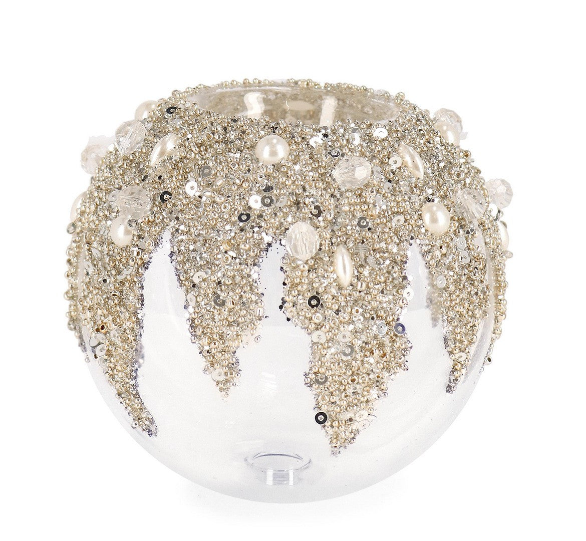 bizzotto bizzotto portacandela di natale imperial d 10 cm vetro trasparente oro ean 8051836730632