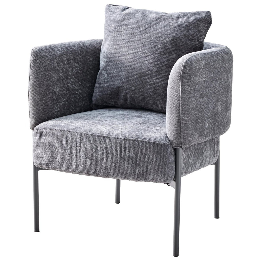 di mo di mo poltroncina dolly in poliestere grigio con gambe in metallo sedia design moderna ean 8010402524068