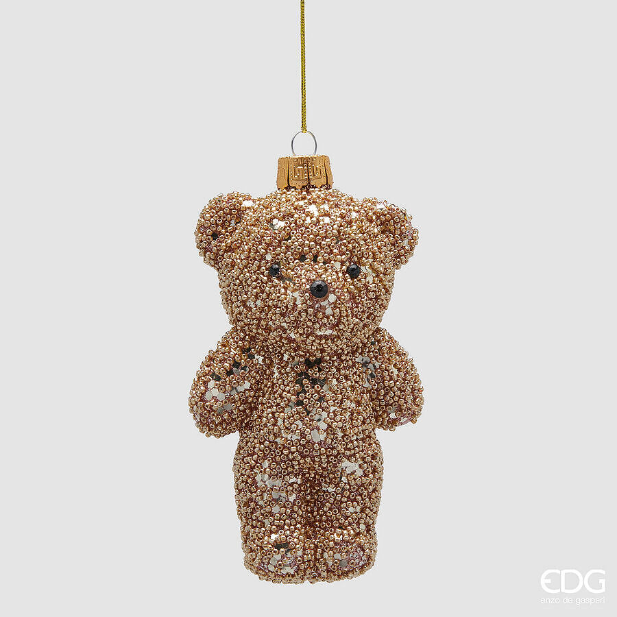 edg enzo de gasperi edg enzo de gasperi addobbo orso di natale h 14 cm gold ean 8059824570673