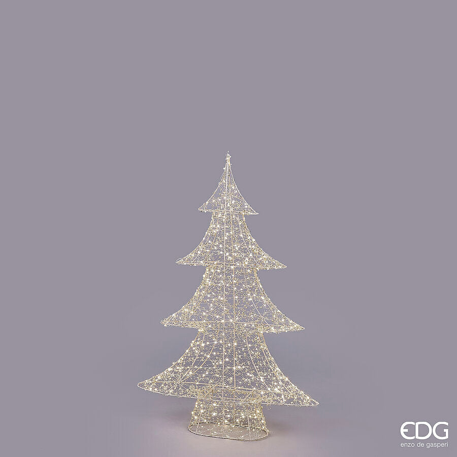 edg enzo de gasperi edg enzo de gasperi albero di natale led pearls 600 microled h 100 cm l 66 cm l 19 cm ip44 light gold ean 8059824546760