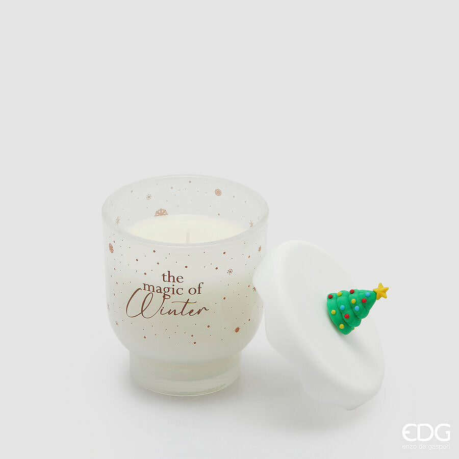 edg enzo de gasperi edg enzo de gasperi candela di natale snowy h 10 cm d 9 cm greenwood breeze bianco oro ean 8059824544902