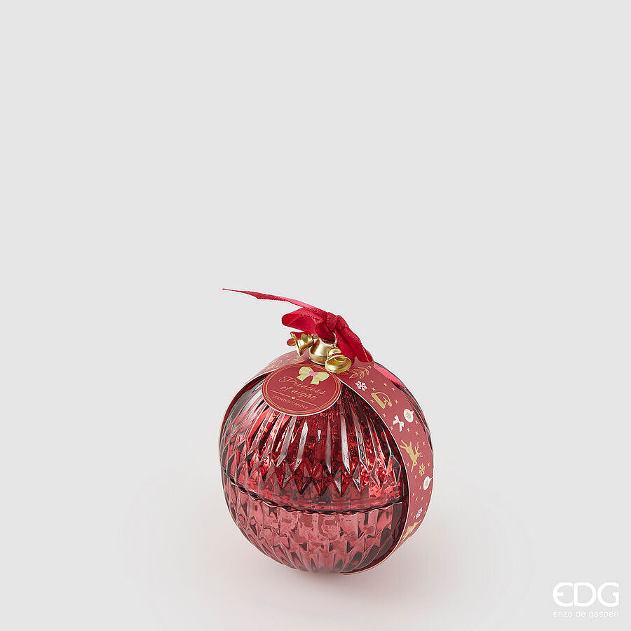 edg enzo de gasperi edg enzo de gasperi candela sfera di natale vetro d 8 cm princess of the night red ean 8059824547705