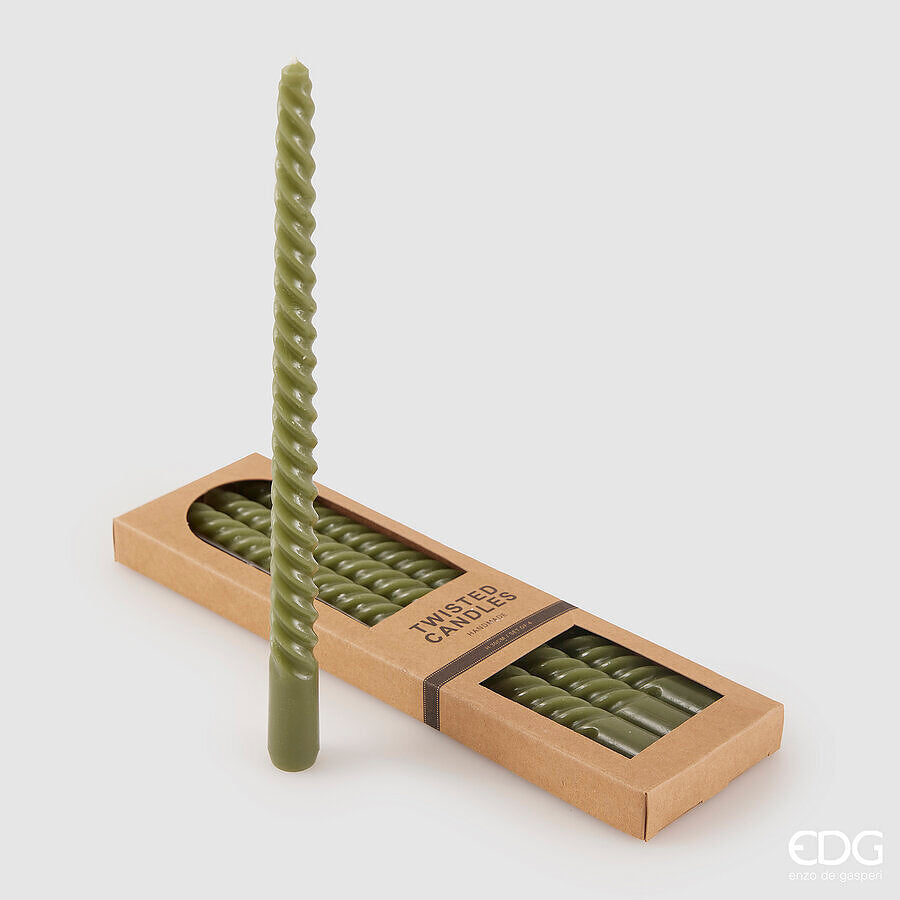 edg enzo de gasperi edg enzo de gasperi candela stelo twist h 30 cm cf 4 pz olive ean 8059824543165