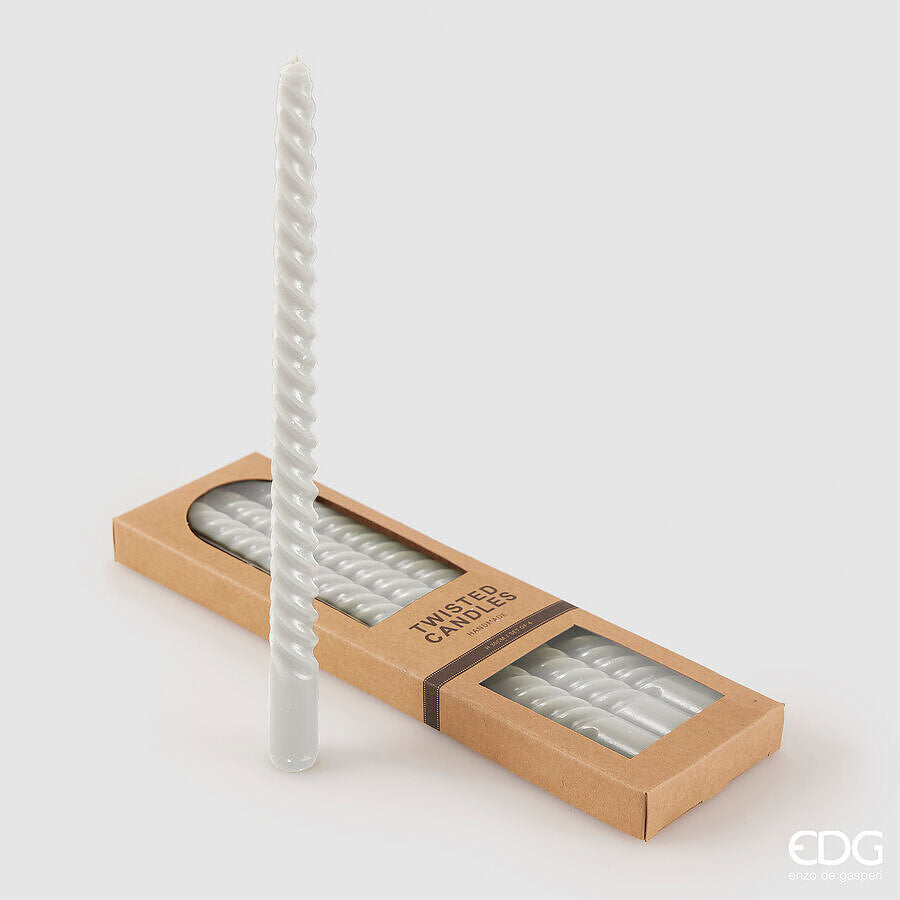 edg enzo de gasperi edg enzo de gasperi candela stelo twist h 30 cm cf 4 pz white ean 8059824543080