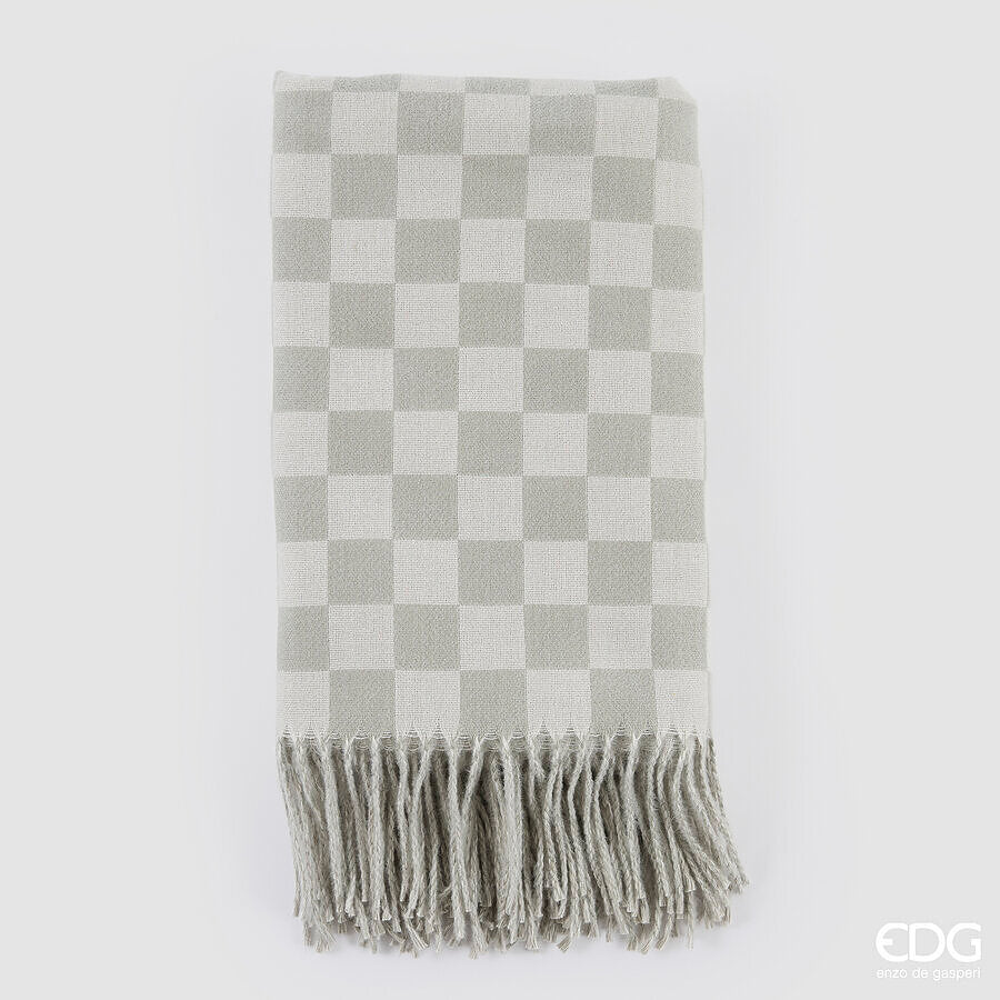 edg enzo de gasperi edg enzo de gasperi coperta a scacchi 152 x 127 cm poliestere bianco verde ean 8059824624284