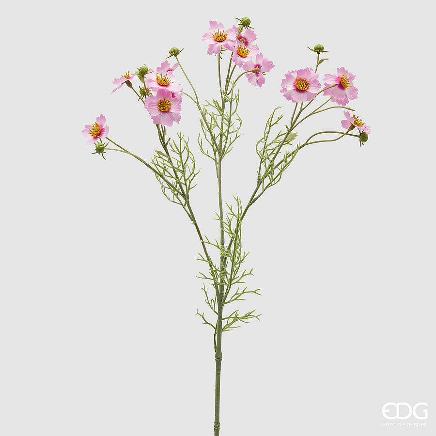 edg enzo de gasperi edg enzo de gasperi cosmos ramo con foglie h 65 cm pianta artificiale rosa ean 8059824485861