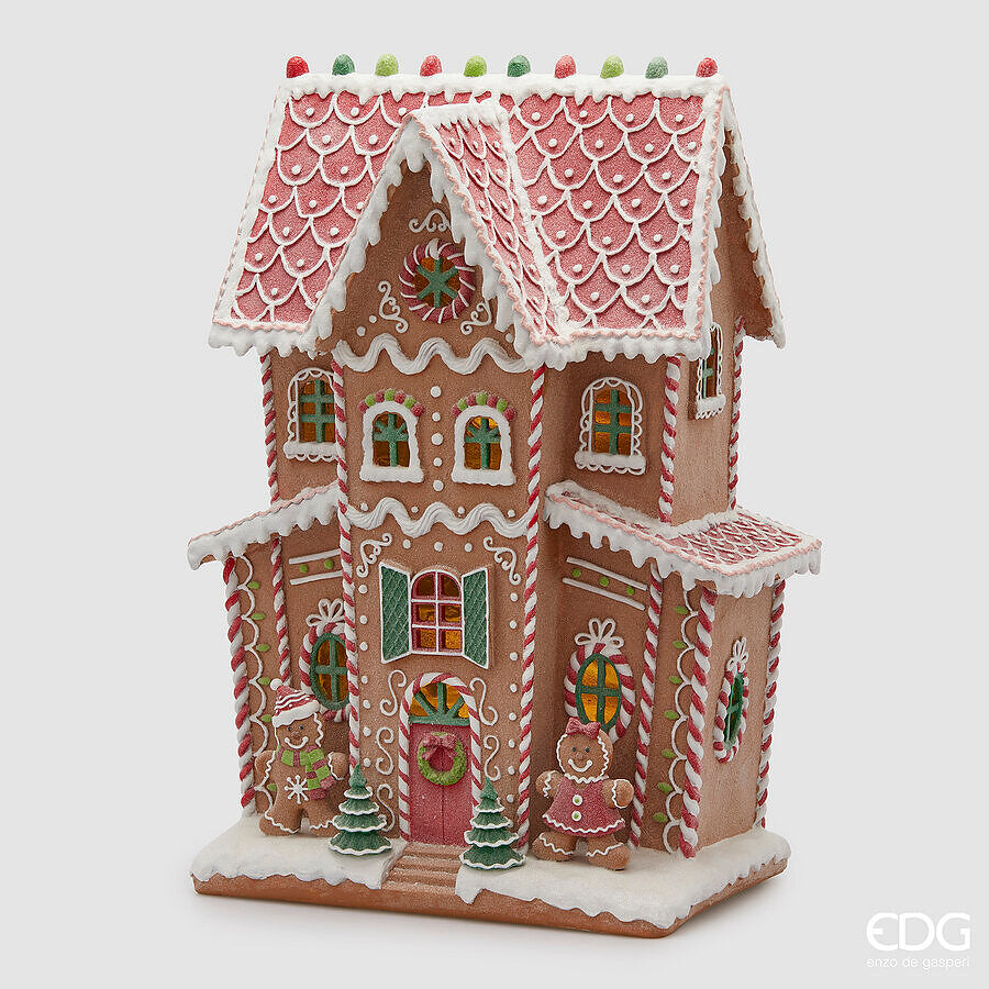 edg enzo de gasperi edg enzo de gasperi decoro casetta marzapane natale led h 76 cm l 54 cm l 31 cm multicolo ean 8059824567208