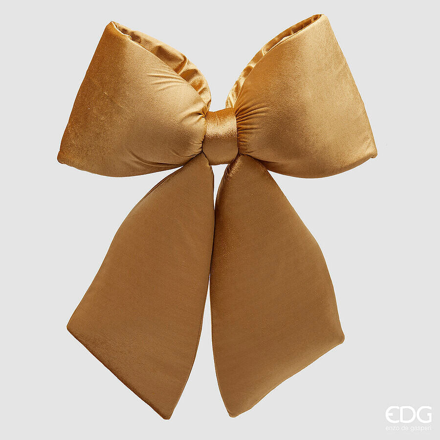 edg enzo de gasperi edg enzo de gasperi decoro fiocco di natale h 63 cm l 62 cm velluto oro ean 8059824575418
