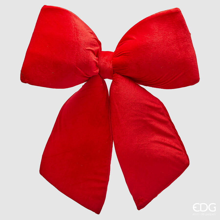 edg enzo de gasperi edg enzo de gasperi decoro fiocco di natale h 63 cm l 62 cm velluto rosso ean 8059824577672
