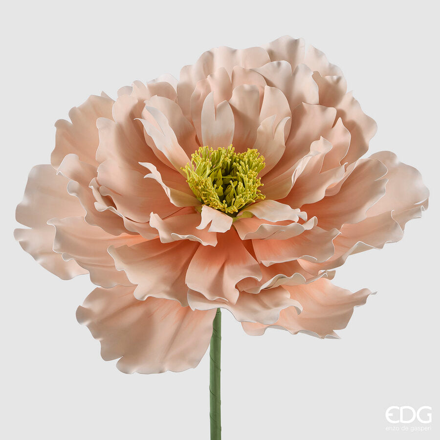 edg enzo de gasperi edg enzo de gasperi decoro peonia jumbo h 70 cm d 80 cm rosa crema ean 8059824640178