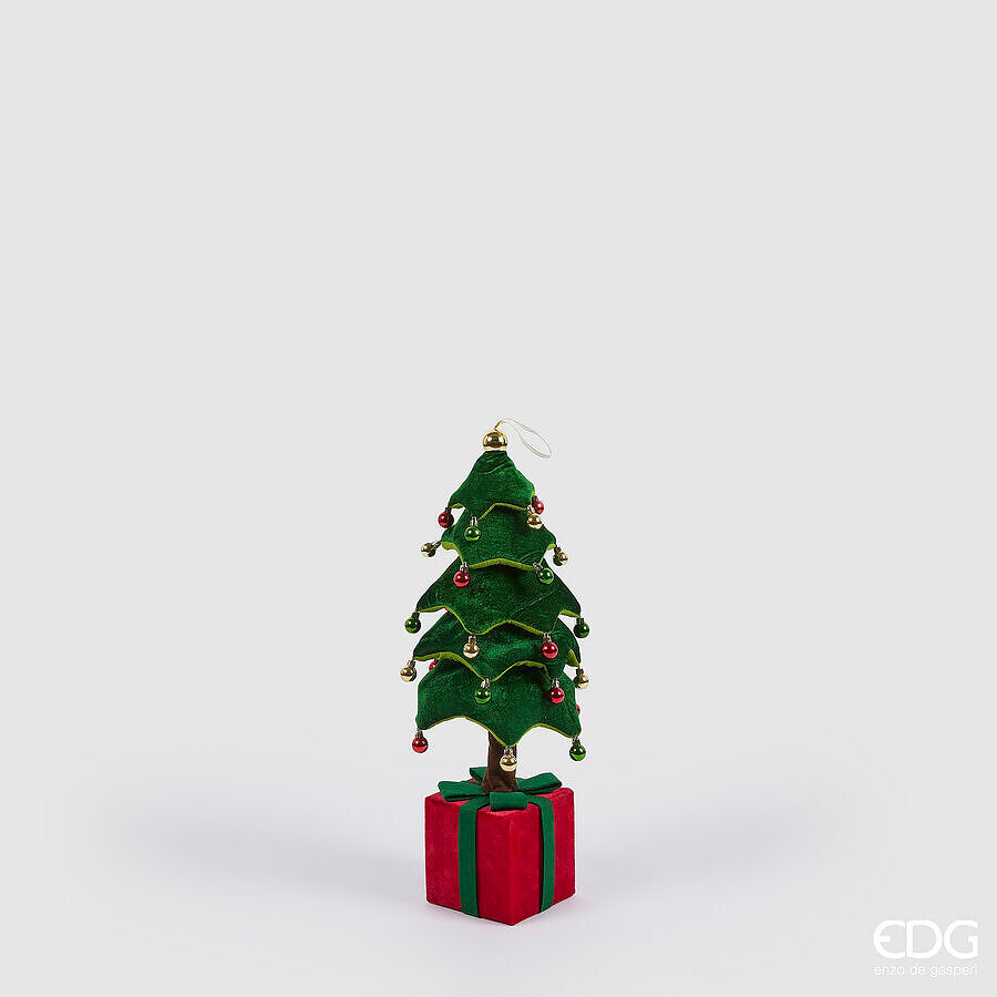 edg enzo de gasperi edg enzo de gasperi decoro pino di natale su pacco da appendere h 70 cm telescopico green ean 8059824521118