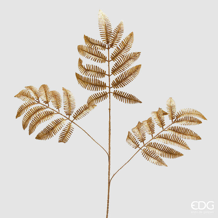 edg enzo de gasperi edg enzo de gasperi felce glitter 3 rami di natale h 95 cm gold ean 8059824580924