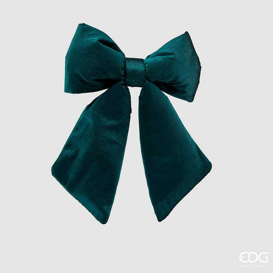 edg enzo de gasperi edg enzo de gasperi fiocco natale velluto h 38 cm l 27 cm green ean 8059824577818