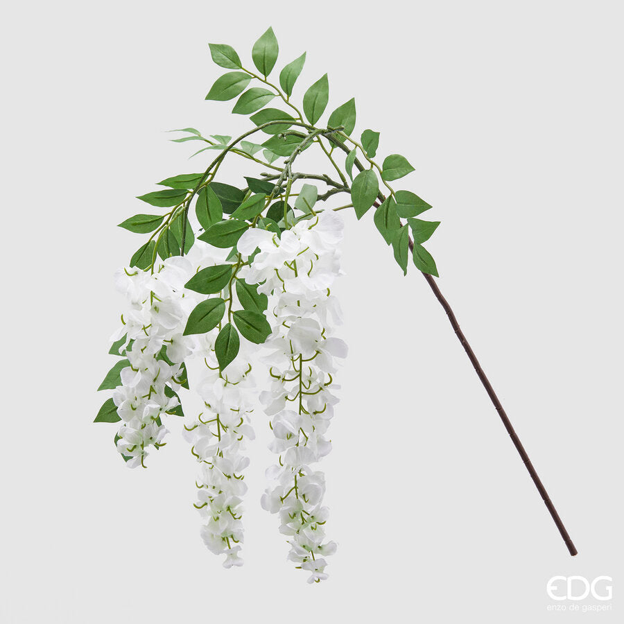 edg enzo de gasperi edg enzo de gasperi glicine ramo x3 con foglie h 50 cm pianta artificiale colore bianco ean 8059824341990