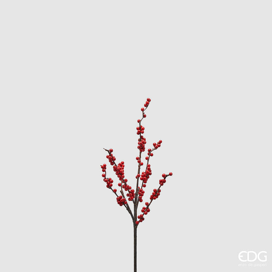 edg enzo de gasperi edg enzo de gasperi ilex ramo natalizio con bacche h 60 cm rosso ean 8059824413062