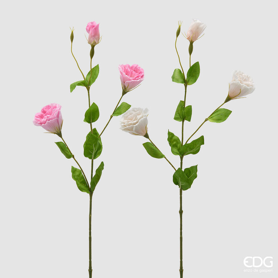 edg enzo de gasperi edg enzo de gasperi lisiantus ramo con foglie ass h 71 cm d 10 cm pianta artificiale colore bianco o rosa1 pz ean 8059824614599