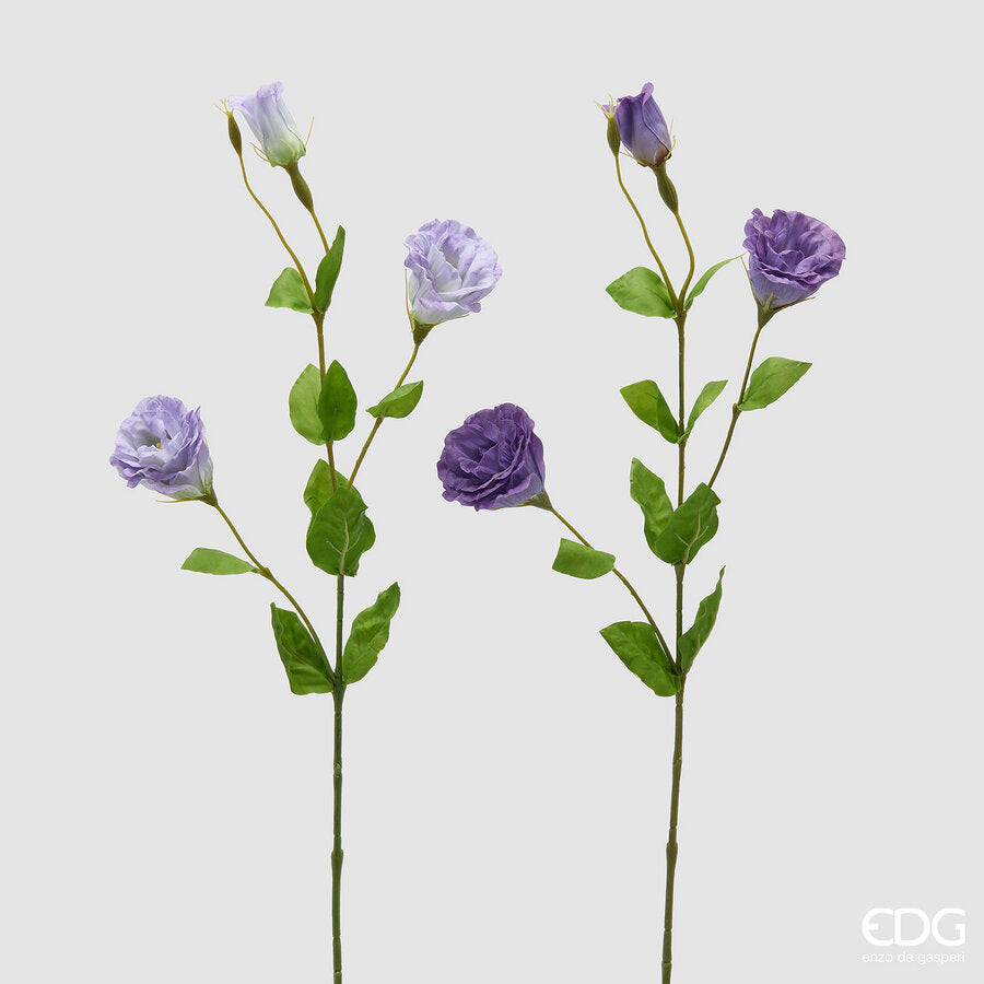 edg enzo de gasperi edg enzo de gasperi lisiantus ramo con foglie ass h 71 cm d 10 cm pianta artificiale colore violet mix 1 pz ean 8059824614612