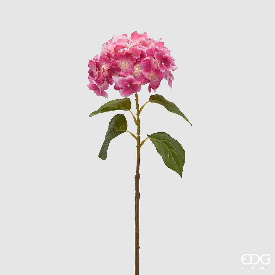 edg enzo de gasperi edg enzo de gasperi ortensia ramo con foglie h 70 cm pianta artificiale colore rosa antico ean 8059824440631