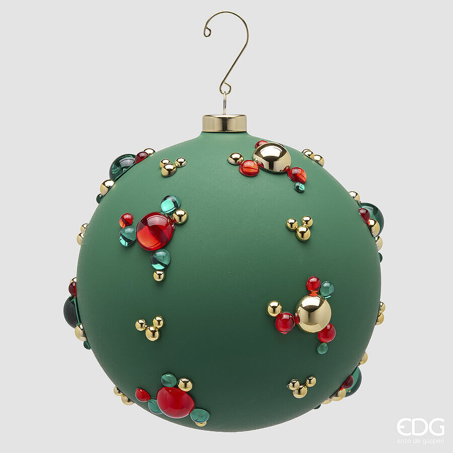 edg enzo de gasperi edg enzo de gasperi palla di natale con bolle 15 cm verde addobbo per albero di natale ean 8059824677105
